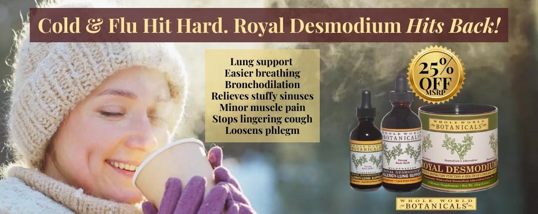 Royal Desmodium: Lung Support with Built-In Muscle Relief This Cold and Flu Season