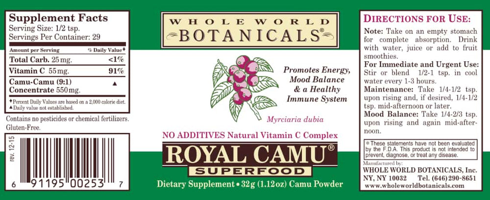 
                      
                        Royal Dark Camu® Powder & Capsules
                      
                    